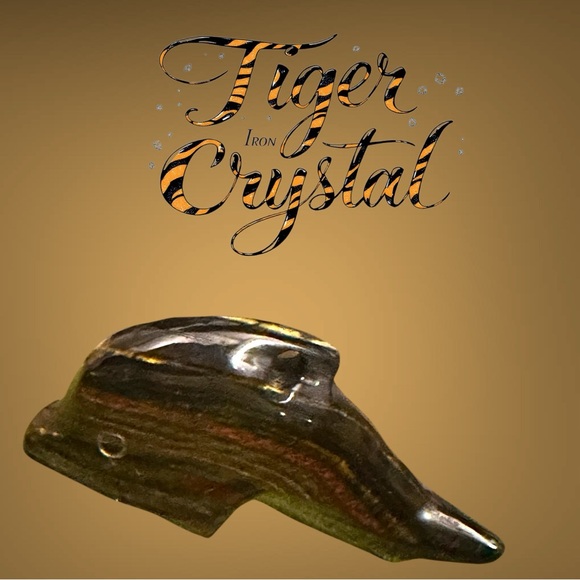 Tiger Iron Standing Dolphin - Picture 5 of 5